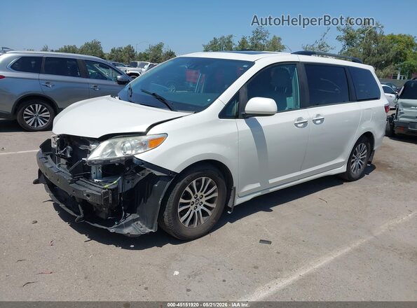 5TDYZ3DC2KS987182 2019 TOYOTA SIENNA White წინა მარცხენა ხედი სამი მეოთხედიდან