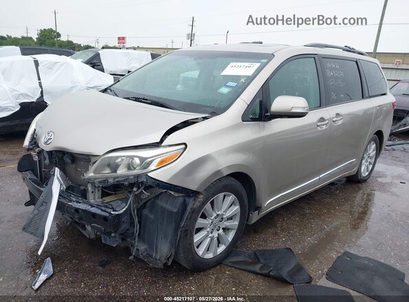 5TDYZ3DC6HS770145 2017 TOYOTA SIENNA Tan წინა მარცხენა ხედი სამი მეოთხედიდან