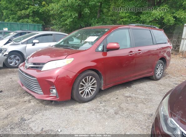 5TDYZ3DC6KS976525 2019 TOYOTA LE Red Առջևի ձախ երեք քառորդ տեսարան