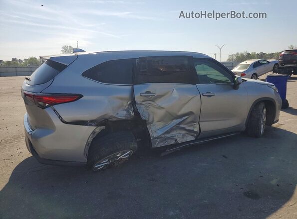 5TDYZRAH2LS008913 2020 TOYOTA HIGHLANDER Серебряный Задняя правая четверть