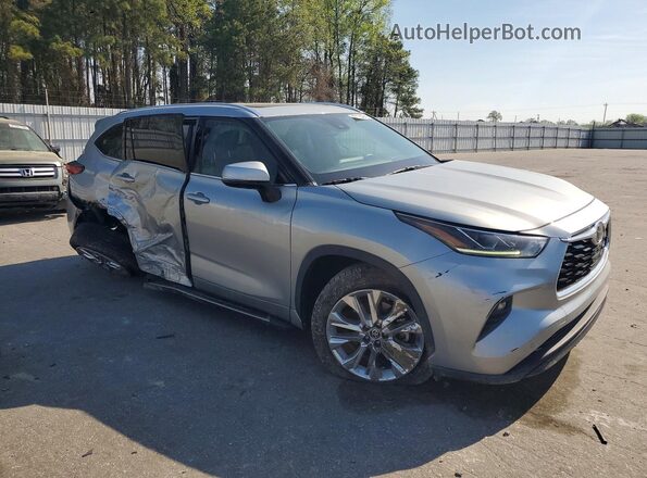 5TDYZRAH2LS008913 2020 TOYOTA HIGHLANDER Серебряный Передняя правая четверть