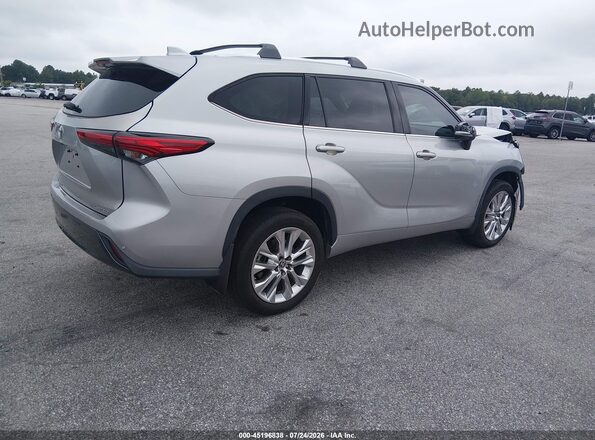 5TDYZRAH2LS022293 2020 TOYOTA HIGHLANDER Silver Trasero derecho