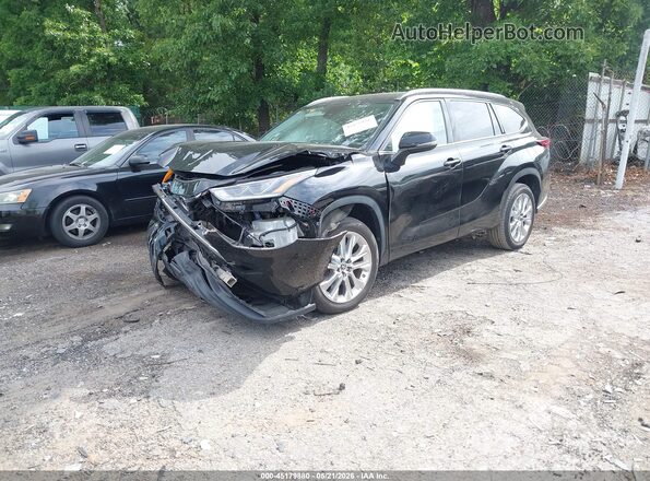 5TDYZRAH3MS519094 2021 TOYOTA HIGHLANDER Black Przód lewy