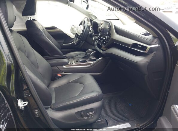 5TDYZRAH3MS519094 2021 TOYOTA HIGHLANDER Black Widok wnętrza z przodu