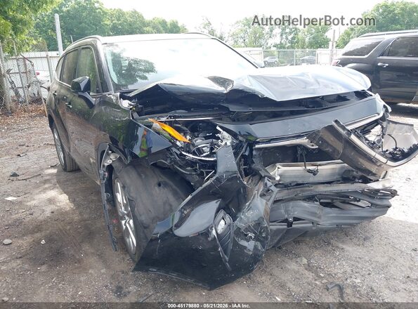 5TDYZRAH3MS519094 2021 TOYOTA HIGHLANDER Black Widok z przodu