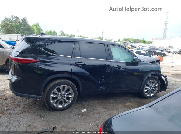 5TDYZRAH3MS519094 2021 TOYOTA HIGHLANDER Black Widok wnętrza z tyłu