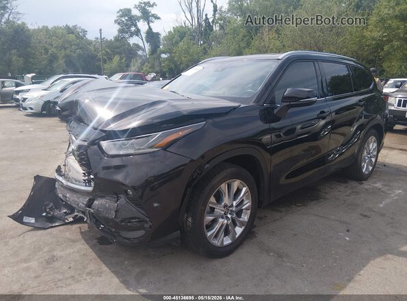 5TDYZRAH7MS062533 2021 TOYOTA HIGHLANDER Black Առջևի ձախ երեք քառորդ տեսարան