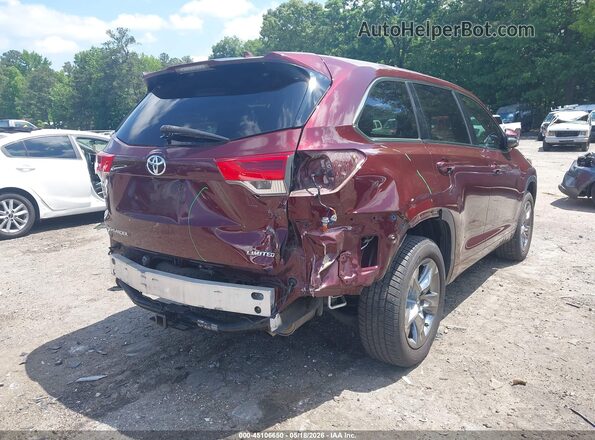 5TDYZRFH0HS226199 2017 TOYOTA HIGHLANDER Burgundy Вид спереду