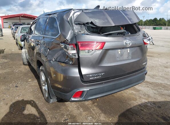 5TDYZRFH5KS306850 2019 TOYOTA HIGHLANDER Gray Հետևի ձախ
