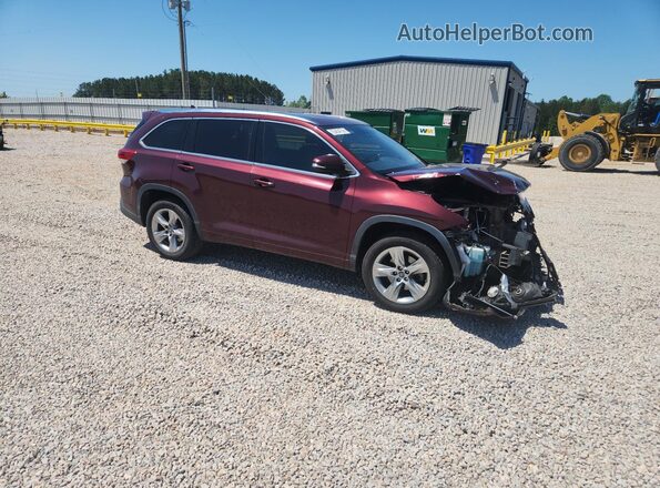 5TDYZRFH9JS267176 2018 TOYOTA HIGHLANDER Maroon 