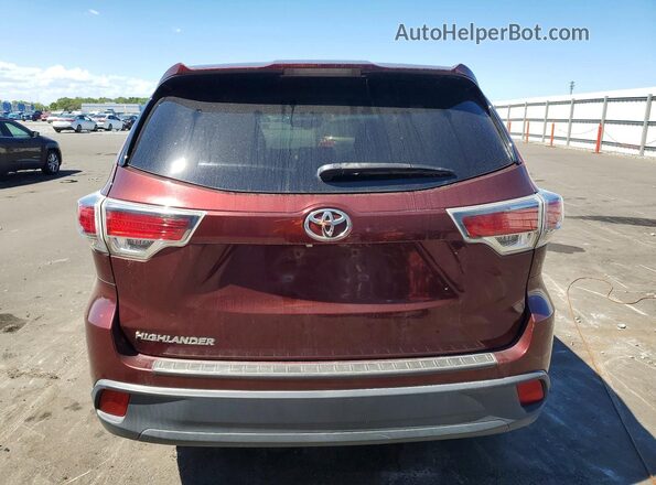 5TDZARFH0GS018706 2016 TOYOTA LE Red Rear view
