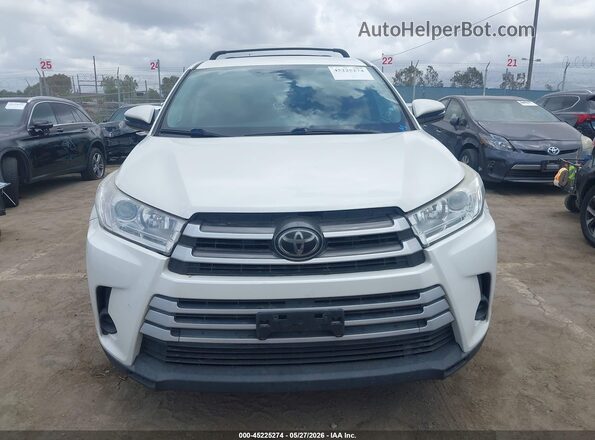 5TDZARFH1JS039281 2018 TOYOTA HIGHLANDER White Widok zestawu wskaźników
