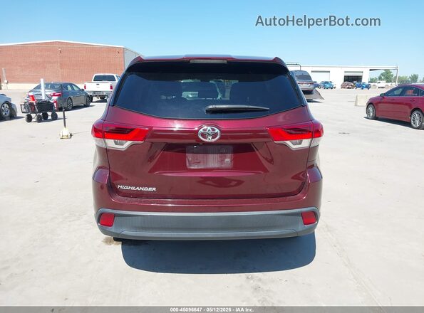 5TDZARFH5JS035539 2018 TOYOTA LE Red 