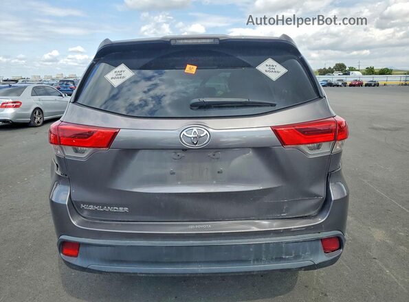 5TDZARFHXJS036430 2018 TOYOTA HIGHLANDER Gray უკანა ხედი