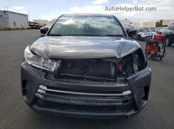 5TDZARFHXJS036430 2018 TOYOTA HIGHLANDER Gray წინა ხედი
