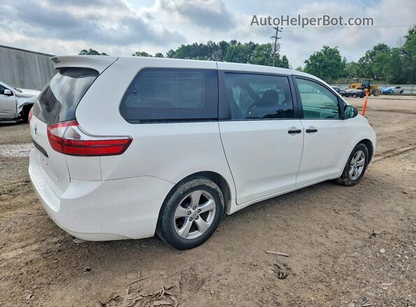 5TDZK3DC5GS731750 2016 TOYOTA SIENNA White Задня права чверть