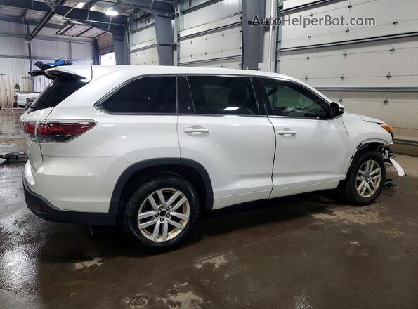 5TDZKRFH2GS141081 2016 TOYOTA HIGHLANDER Белый Задняя правая четверть