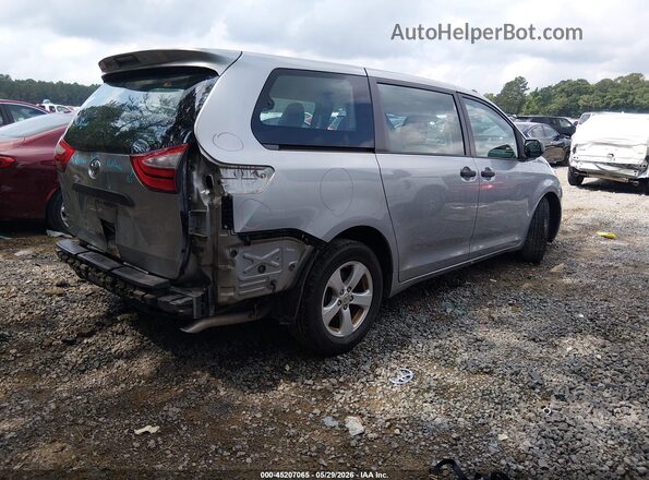 5TDZZ3DC0HS820087 2017 TOYOTA SIENNA Silver უკანა მარჯვენა