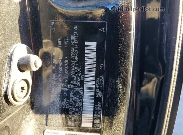 5TDZZ3DC2LS066814 2020 TOYOTA SIENNA Черный Вид наклейки с VIN-кодом
