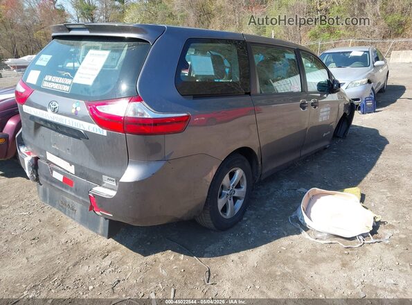 5TDZZ3DC5JS942420 2018 TOYOTA SIENNA Gray Задня права чверть