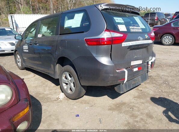 5TDZZ3DC5JS942420 2018 TOYOTA SIENNA Gray Задня ліва чверть