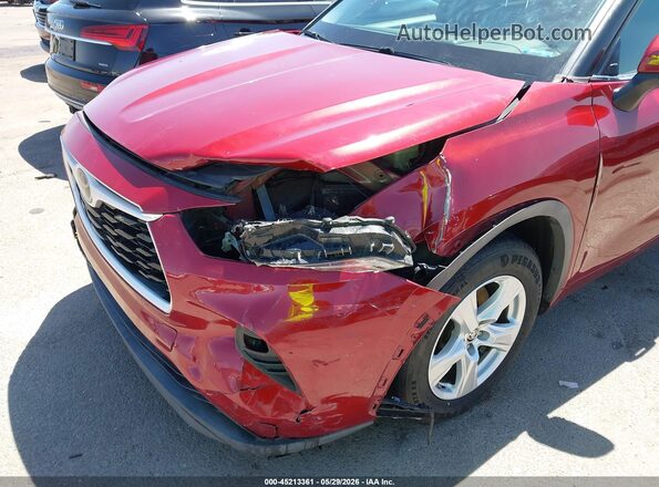 5TDZZRAH2MS044302 2021 TOYOTA HIGHLANDER Burgundy წინა ხედი