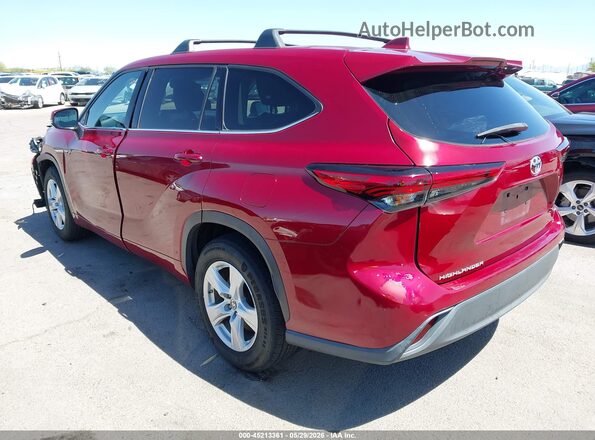 5TDZZRAH2MS044302 2021 TOYOTA HIGHLANDER Burgundy უკანა მარცხენა