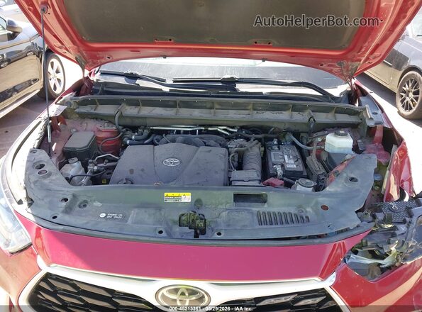 5TDZZRAH2MS044302 2021 TOYOTA HIGHLANDER Burgundy უკანა ხედი