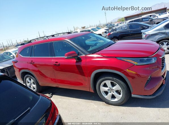 5TDZZRAH2MS044302 2021 TOYOTA HIGHLANDER Burgundy უკანა სალონის ხედი