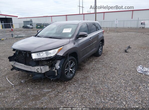 5TDZZRFH2HS197910 2017 TOYOTA HIGHLANDER Gray Առջևի ձախ երեք քառորդ տեսարան
