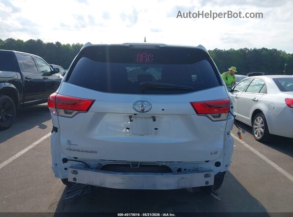 5TDZZRFH7JS267018 2018 TOYOTA HIGHLANDER White 