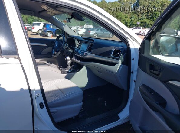 5TDZZRFH8JS239082 2018 TOYOTA HIGHLANDER Белый Вид салона спереди