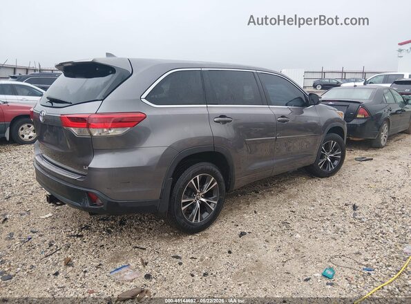5TDZZRFHXJS246051 2018 TOYOTA HIGHLANDER Gray 