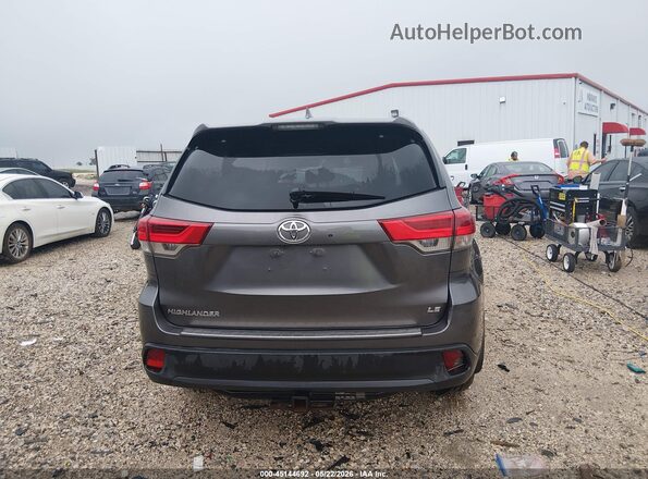 5TDZZRFHXJS246051 2018 TOYOTA HIGHLANDER Gray 