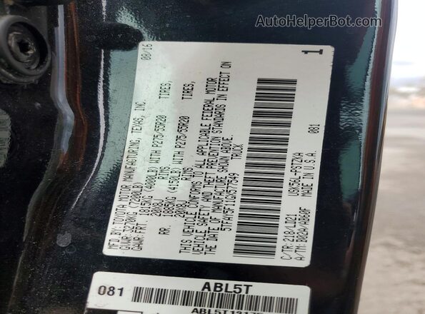 5TFAY5F11GX577549 2016 TOYOTA TUNDRA Black Widok naklejki z numerem VIN