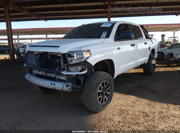 5TFAY5F11KX780255 2019 TOYOTA TUNDRA White წინა მარცხენა ხედი სამი მეოთხედიდან