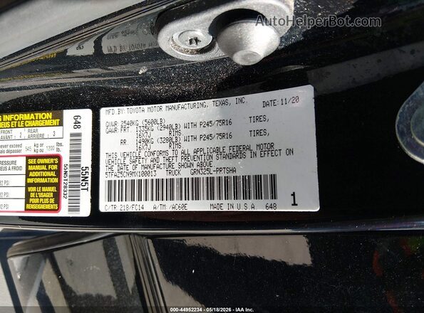 5TFAZ5CN9MX100013 2021 TOYOTA TACOMA Black Widok komory silnika
