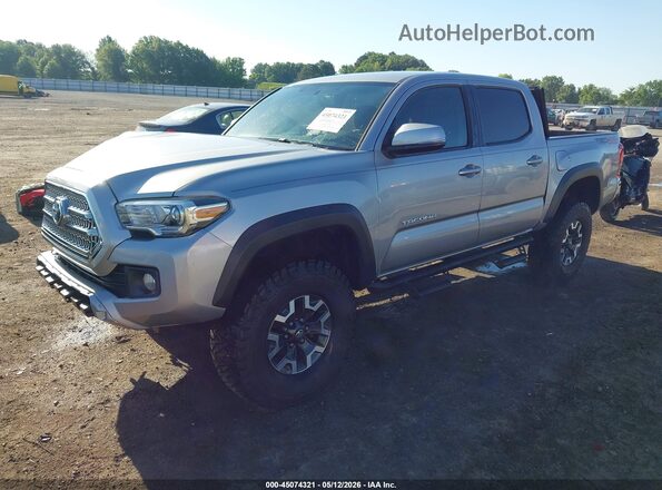 5TFCZ5AN7HX062069 2017 TOYOTA TACOMA Silver წინა მარცხენა ხედი სამი მეოთხედიდან