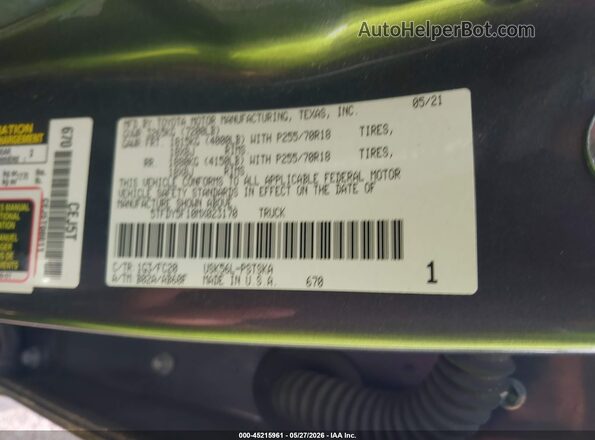 5TFDY5F10MX023170 2021 TOYOTA TUNDRA Серый Вид подкапотного пространства