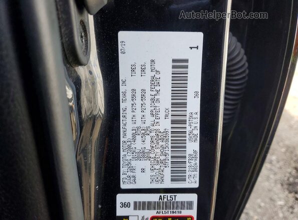 5TFDY5F13KX865997 2019 TOYOTA TUNDRA Black Engine compartment view