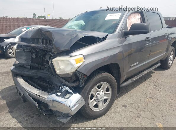 5TFEM5F11GX104439 2016 TOYOTA TUNDRA Gray წინა მარცხენა ხედი სამი მეოთხედიდან
