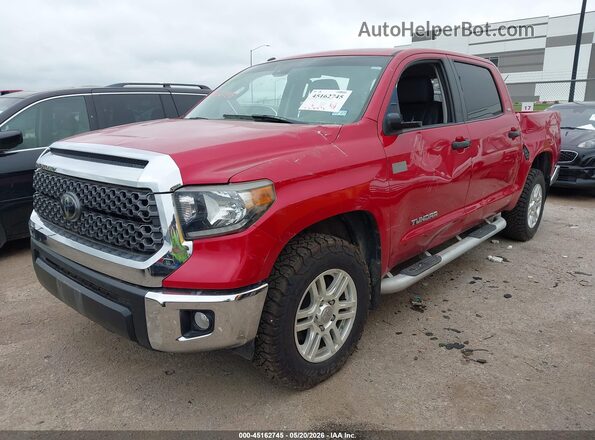 5TFEY5F17KX247084 2019 TOYOTA TUNDRA Red Передня ліва чверть