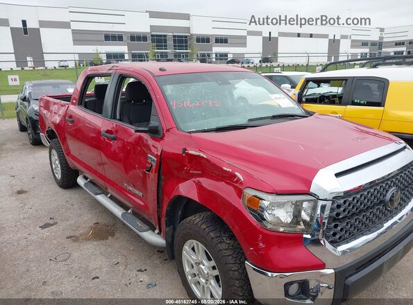 5TFEY5F17KX247084 2019 TOYOTA TUNDRA Red Вид задньої частини салону