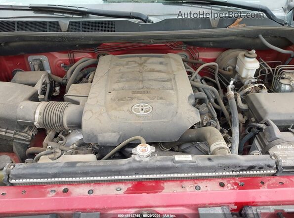 5TFEY5F17KX247084 2019 TOYOTA TUNDRA Red Вид ззаду