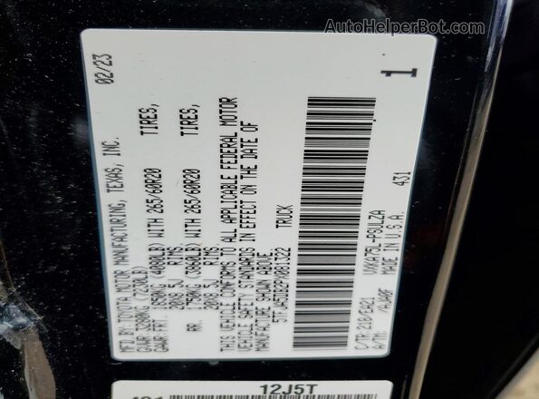 5TFJA5DB2PX081322 2023 TOYOTA TUNDRA Black Շարժիչի բաժամունքի տեսք