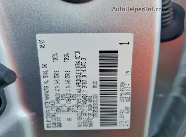 5TFKB5DBXSX313126 2025 TOYOTA TUNDRA Gray Շարժիչի բաժամունքի տեսք