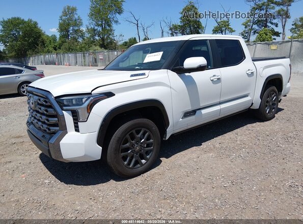 5TFNC5DB7SX092420 2025 TOYOTA TUNDRA HYBRID White წინა მარცხენა ხედი სამი მეოთხედიდან