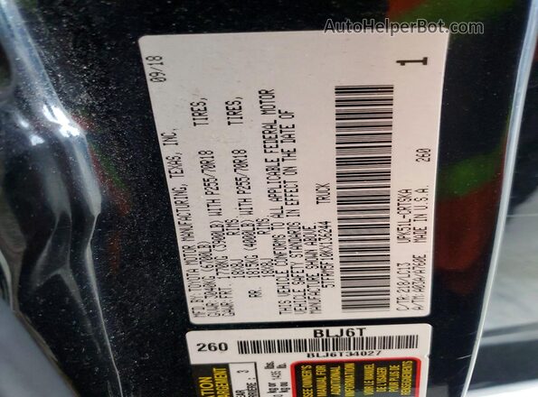 5TFRM5F10KX136244 2019 TOYOTA TUNDRA Black Вид наклейки з VIN-кодом