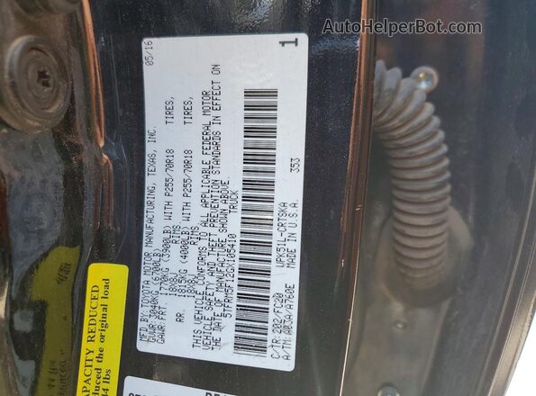 5TFRM5F12GX105410 2016 TOYOTA TUNDRA Black 