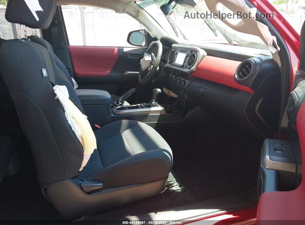 5TFSZ5AN6KX201062 2019 TOYOTA TACOMA Red Widok wnętrza z przodu